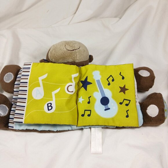 Carter's Baby Soft Book Brown Monkey Plush Stuffed Animal Rattle Crinkle Pages - Picture 6 of 8